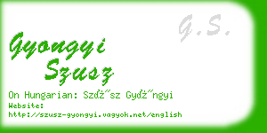 gyongyi szusz business card